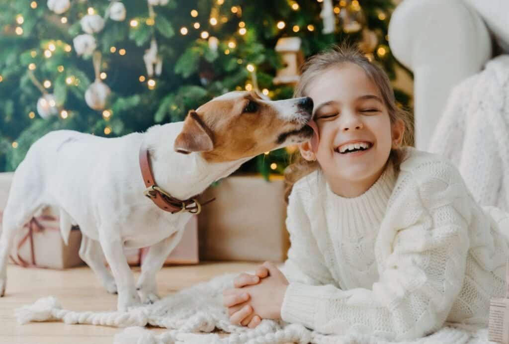 If your dogs loves licking people, he might just want to show his affection